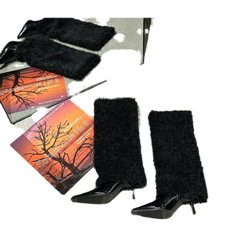 Ζεστές μοντέρνες ψηλοτάκουνες μπότες από γούνα κουνελιού σε niche στυλ, γυναικεία παντελόνια με μυτερό τελείωμα, ψηλοτάκουνες μπότες, γυναικείες μπότες για το χιόνι, μπότες για το φθινόπωρο και τον χειμώνα του 2023