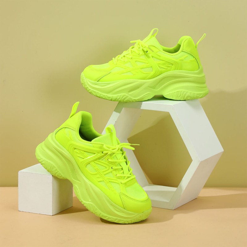 Γυναικεία παπούτσια μπαμπά με χοντρή σόλα, νέα φθινοπωρινά αναπνεύσιμα παπούτσια υψηλής παλίρροιας για ζευγάρια, ρετρό casual sneaker