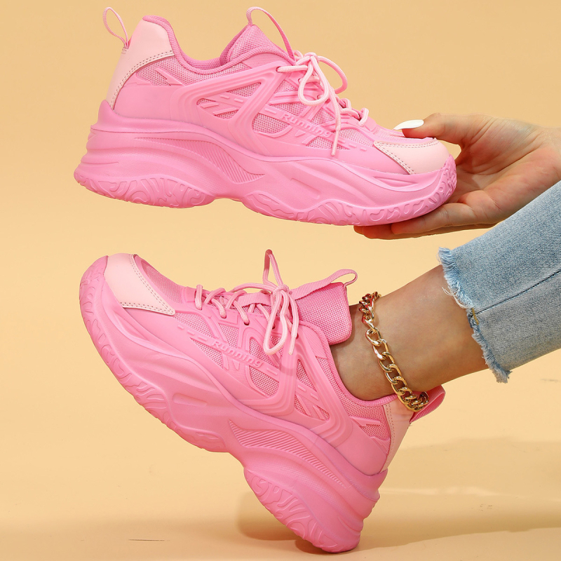 Γυναικεία παπούτσια μπαμπά με χοντρή σόλα, νέα φθινοπωρινά αναπνεύσιμα παπούτσια υψηλής παλίρροιας για ζευγάρια, ρετρό casual sneaker