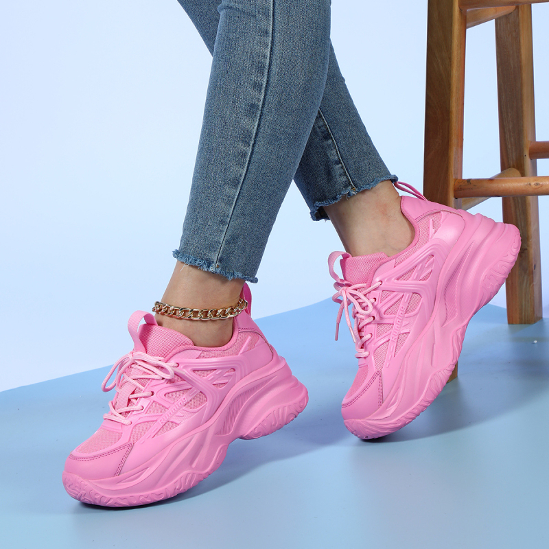 Γυναικεία παπούτσια μπαμπά με χοντρή σόλα, νέα φθινοπωρινά αναπνεύσιμα παπούτσια υψηλής παλίρροιας για ζευγάρια, ρετρό casual sneaker