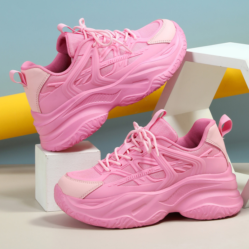 Γυναικεία παπούτσια μπαμπά με χοντρή σόλα, νέα φθινοπωρινά αναπνεύσιμα παπούτσια υψηλής παλίρροιας για ζευγάρια, ρετρό casual sneaker