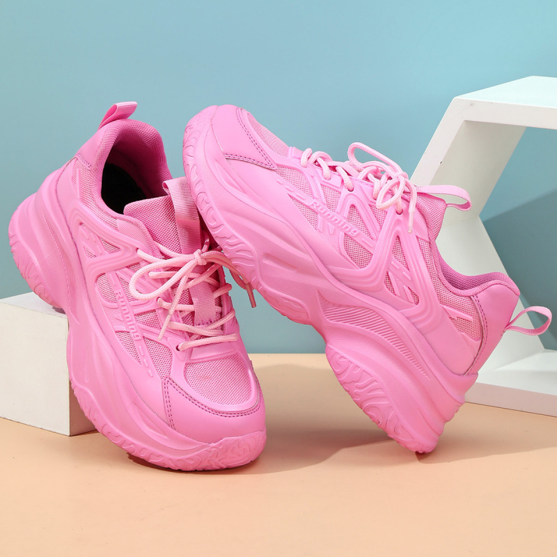 Γυναικεία παπούτσια μπαμπά με χοντρή σόλα, νέα φθινοπωρινά αναπνεύσιμα παπούτσια υψηλής παλίρροιας για ζευγάρια, ρετρό casual sneaker