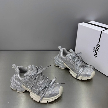 Pariške cipele od prave kože s cirkonima za žene, gornja odjeća, nove ljetne cipele s debelim potplatom i cirkonima za žene, svestrane sportske i ležerne cipele