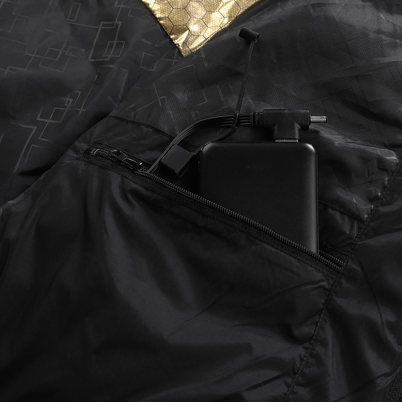 Piiriülene uus kütte ja puuvillase polstriga kapuutsiga USB intelligentne konstantse temperatuuriga kütte ja puuvillase polstriga jope, meeste ja naiste soe elektriline puuvillase polstriga jope