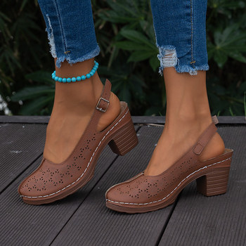 Γυναικεία παπούτσια 35-43 γιάρδες plus size, φαρδιά, χοντρά πόδια, καλοκαιρινά, σανδάλια για μητέρες, κούφια, μαλακή σόλα, μεσήλικες, ηλικιωμένοι, άνετα 42 μέτρα