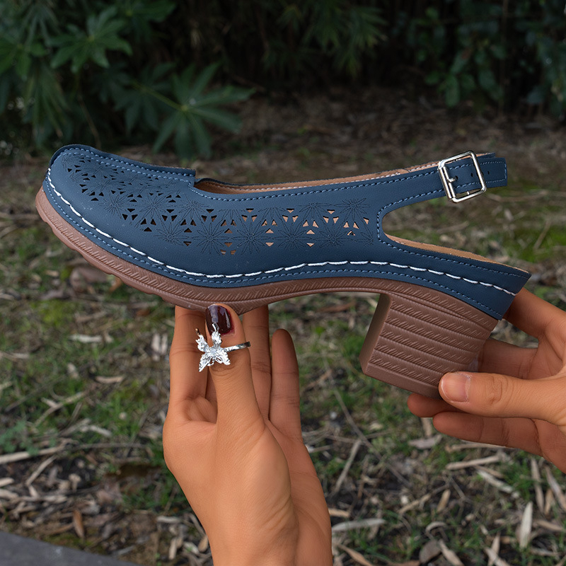 Pantofi de damă de mărime mare, 35-43 de yarzi, cu picioare late și groase, pantofi de vară pentru mame, sandale goale cu talpă moale, confortabile pentru vârstnici de vârstă mijlocie, mărimea 42