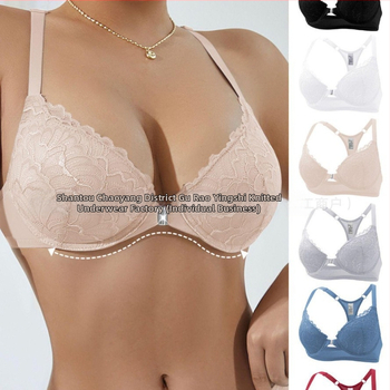 Producător specializat în sutien transfrontalier en-gros, european și american, popular, confortabil, cu inel de oțel, sexy, din dantelă franceză, cu nasturi frontali, frumos la spate