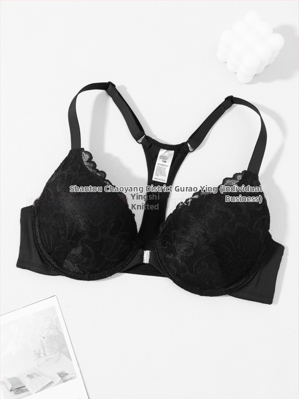 Producător specializat în sutien transfrontalier en-gros, european și american, popular, confortabil, cu inel de oțel, sexy, din dantelă franceză, cu nasturi frontali, frumos la spate