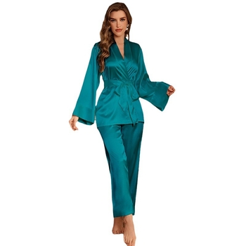 Νέο κοστούμι Yaoting, νυχτικό υψηλής ποιότητας σε καθαρό χρώμα, παντελόνι, κομψό και κομψό σετ δύο τεμαχίων για το σπίτι Tz3380