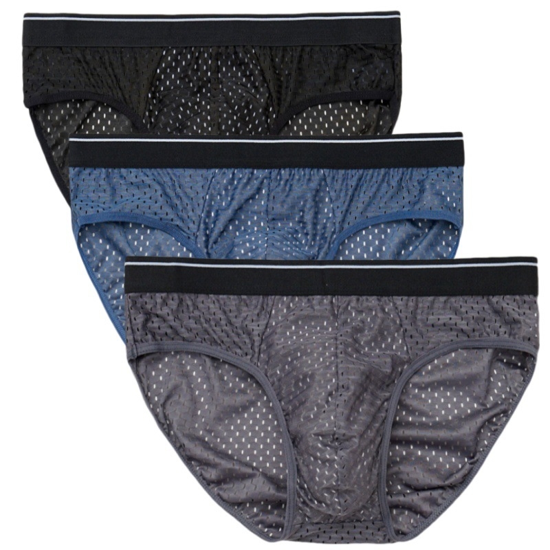 Vīriešu apakšveļa Ice Silk trīsstūra šorti Vīriešu apakšveļa Pusaudžiem Liela izmēra Elpojoša Vasaras Jauns Stils Vidēja Vidukļa Plus