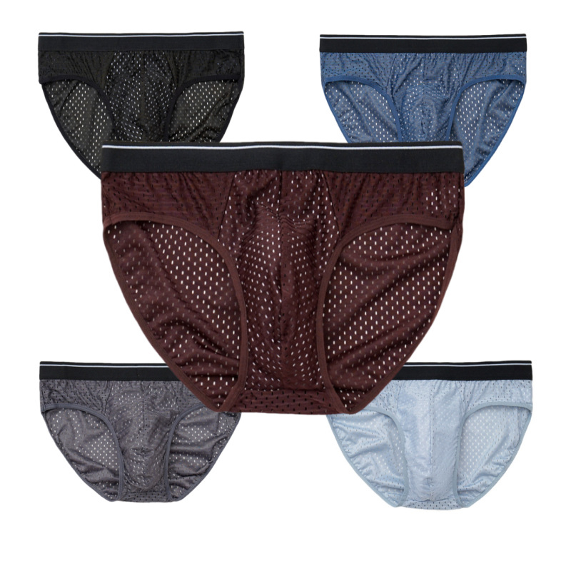 Vīriešu apakšveļa Ice Silk trīsstūra šorti Vīriešu apakšveļa Pusaudžiem Liela izmēra Elpojoša Vasaras Jauns Stils Vidēja Vidukļa Plus