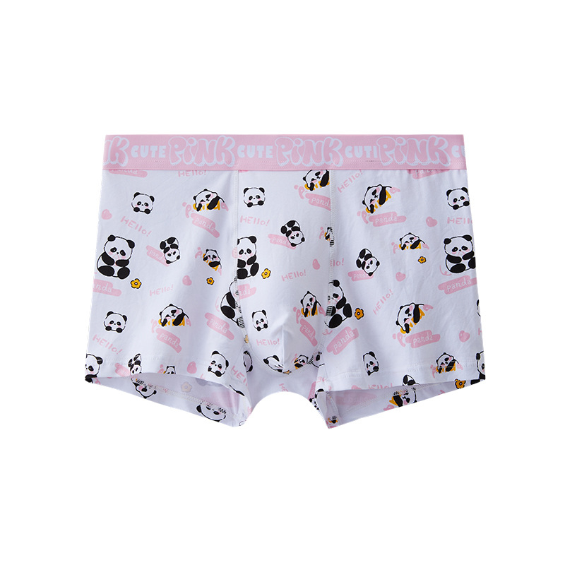 Muške ružičaste gaćice s četiri kuta od čistog pamuka Cross-border Explosions, moderne bokserice s kontrastnim printom u boji, poklon za parove