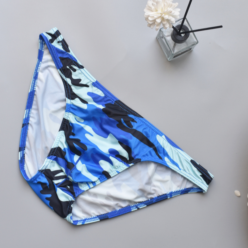 Četru krāsu kamuflāžas zēnu biksītes, Eiropas izmēra, ārējās tirdzniecības vīriešu apakšveļa, militāra stila, mīkstas, gludas, zemas jostasvietas, ātri žūstošas, B150