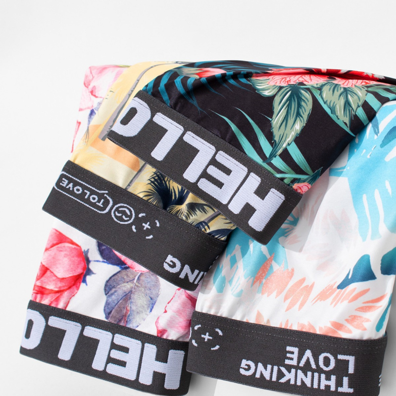 Трансгранично Здравейте Популярно Мъжко Бельо, Персонализирани Модни Принтирани Спортни Свободни, Меки и Удобни Боксери