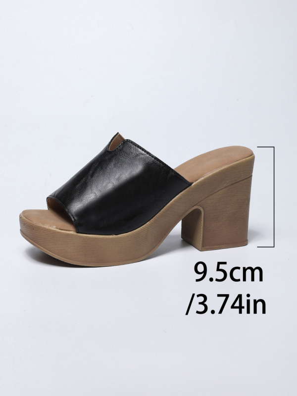 Дамски сандали с висок ток и външна търговия, лято 2025, нови европейски и американски, секси, с дебел ток и голям размер, едноредови сандали