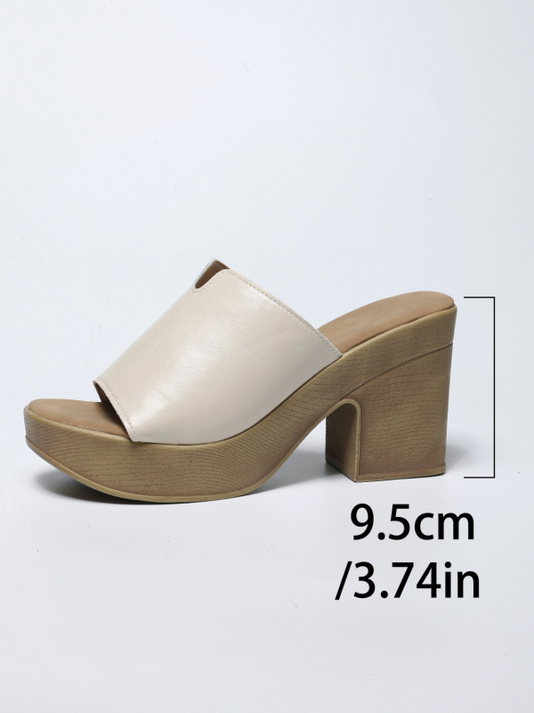 Дамски сандали с висок ток и външна търговия, лято 2025, нови европейски и американски, секси, с дебел ток и голям размер, едноредови сандали