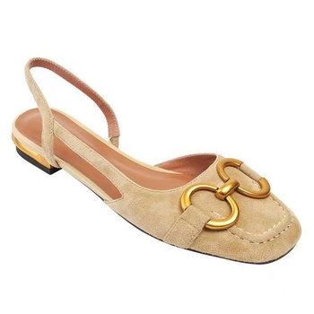 Γυναικεία Γαλλικά Σανδάλια με Δάχτυλα, Καλοκαίρι 2023, Νέα Μεταλλικά Παπούτσια με Άδεια Πίσω και Αγκράφα, Γυναικεία Ρετρό Παπούτσια