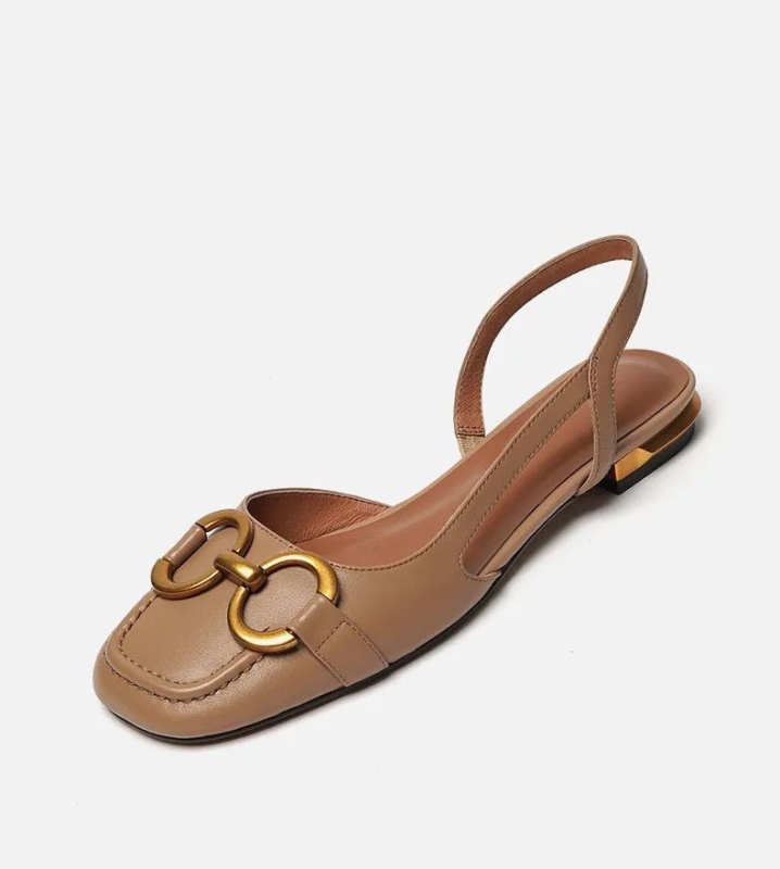 Дамски френски сандали с пръсти, лято 2023, нови метални катарами с конски пръсти, празни обувки, дамски равни ретро обувки