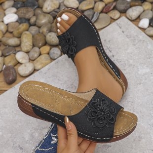 Jugoistočna Azija prekogranična padina s debelim potplatom s cvijećem, riječju riblja usta papuče nose plus size generaciju ženskih cipela