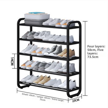 Kaasaegne lihtne multifunktsionaalne metallist mitmekihiline hoiustusjalatsi riiul ühiselamu väikese korteri kaasaskantav hoiustusjalatsi riiul