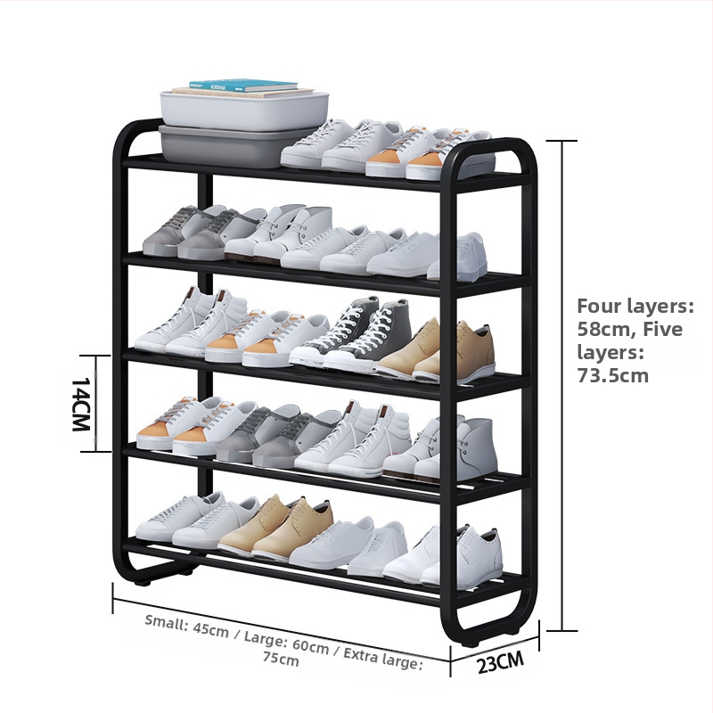 Модерна, семпла, многофункционална метална, многослойна, за съхранение на обувки, за общежитие, малък апартамент, преносима, за съхранение на обувки