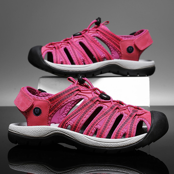 Baotou prekogranične ženske cipele velike veličine Amazon Independent Station Temu modne svestrane ženske cipele od prave kože, sandale za dropshipping