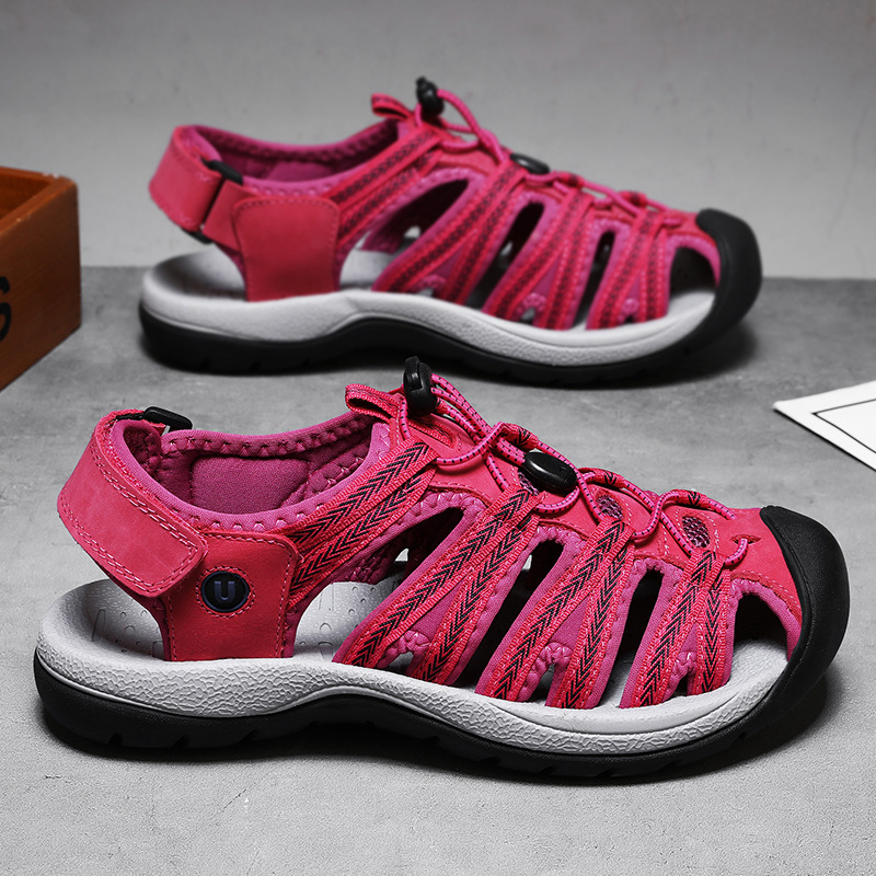 Baotou prekogranične ženske cipele velike veličine Amazon Independent Station Temu modne svestrane ženske cipele od prave kože, sandale za dropshipping