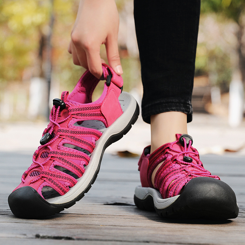 Baotou prekogranične ženske cipele velike veličine Amazon Independent Station Temu modne svestrane ženske cipele od prave kože, sandale za dropshipping