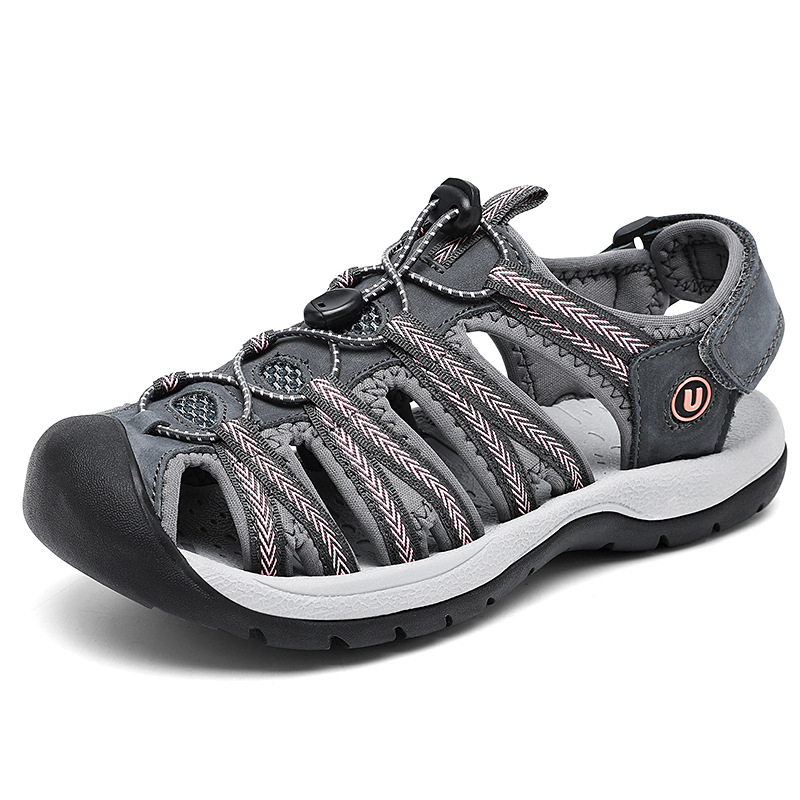 Baotou prekogranične ženske cipele velike veličine Amazon Independent Station Temu modne svestrane ženske cipele od prave kože, sandale za dropshipping