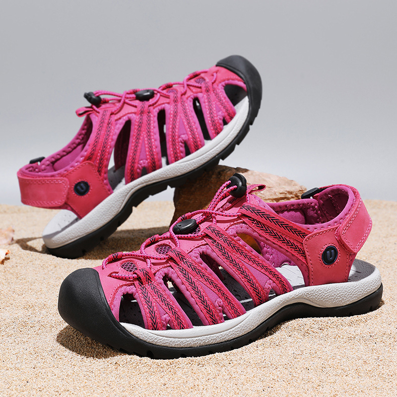 Baotou prekogranične ženske cipele velike veličine Amazon Independent Station Temu modne svestrane ženske cipele od prave kože, sandale za dropshipping