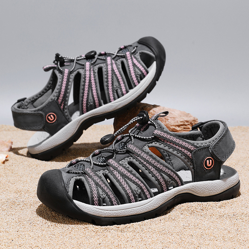 Baotou prekogranične ženske cipele velike veličine Amazon Independent Station Temu modne svestrane ženske cipele od prave kože, sandale za dropshipping