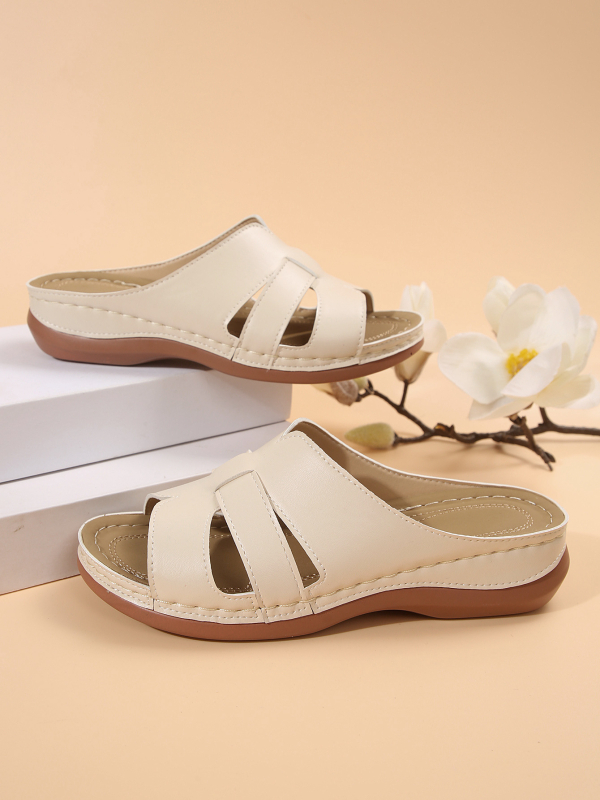 Дамски пантофи на клин, нови, 2025 г., големи размери, връхни дрехи, европейски и американски сандали и пантофи, Amazon Independent Station wish