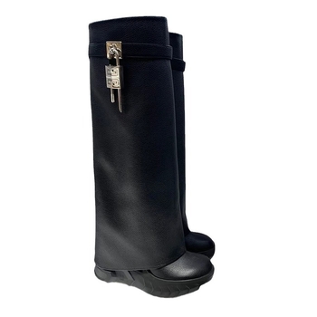 Nove čizme Star Shark, duge čizme s unutarnjom visinom, klinasta peta, debelo dno, visoke čizme za žene