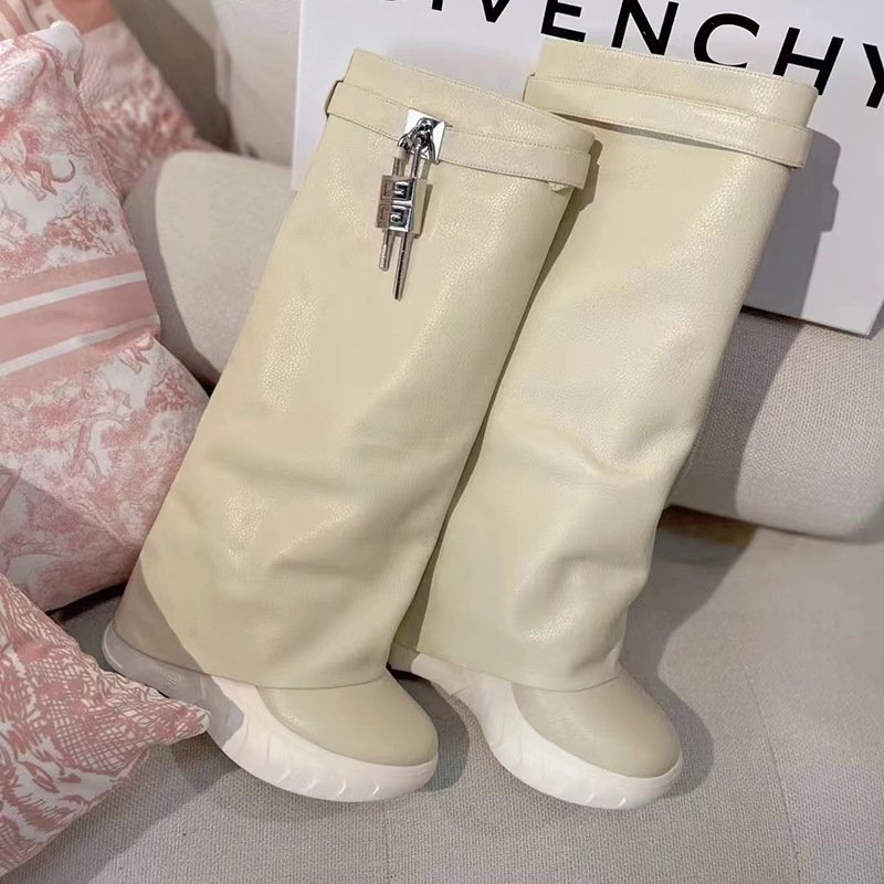 Nove čizme Star Shark, duge čizme s unutarnjom visinom, klinasta peta, debelo dno, visoke čizme za žene