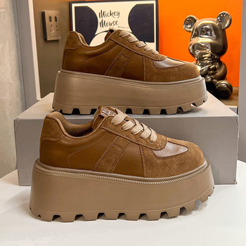 Γυναικεία Παπούτσια Εσωτερικού Ύψους 2024, Αρχές Φθινοπώρου, Νέα, Κομψά, Casual, με επένδυση από φλις, All-match, με χοντρή σόλα, για γυναίκες