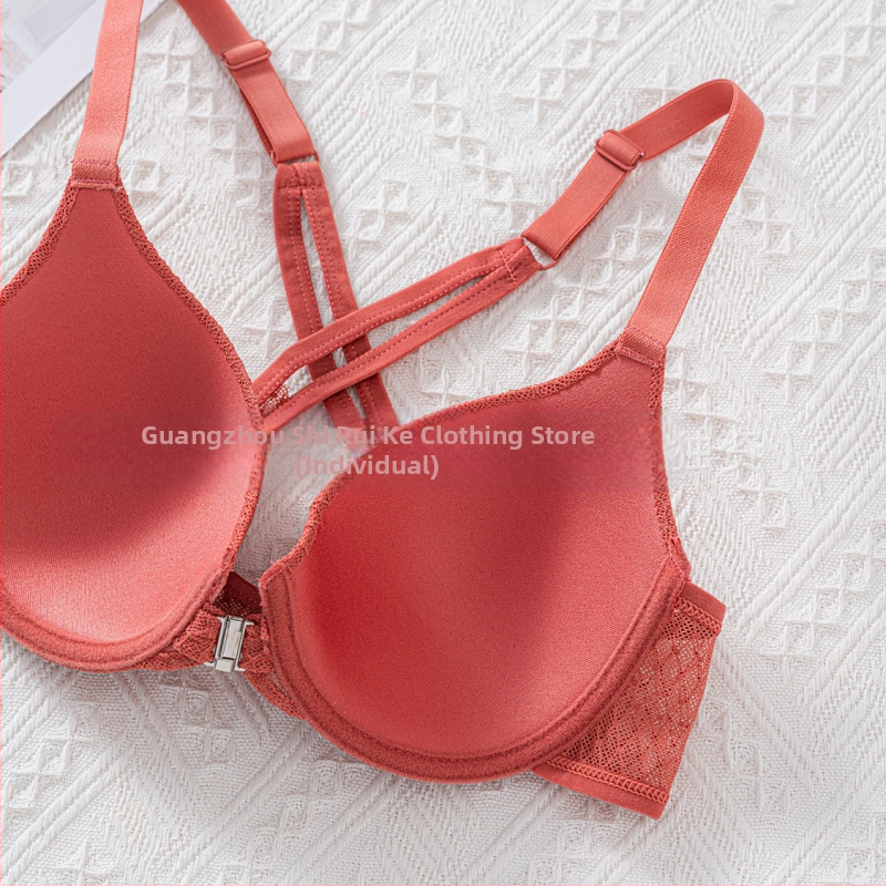 Сутиен Temu с големи размери, европейски и американски, с банели, закопчалка отпред, по-добра поддръжка, дизайн с кръстосан гръб, без гръб, подчертава бюста