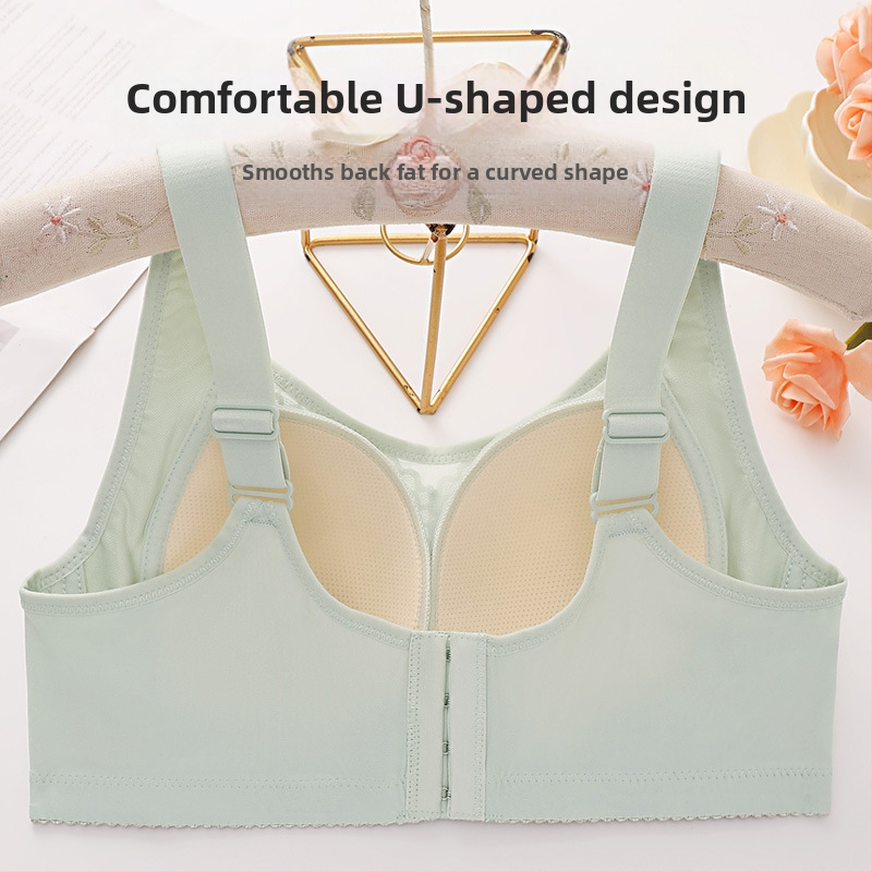 Ново, наднормено тегло, комфортно, дишащо, против бягане, леко, без тръбички, без стоманени пръстени, красив гръб, сутиен без стоманени пръстени