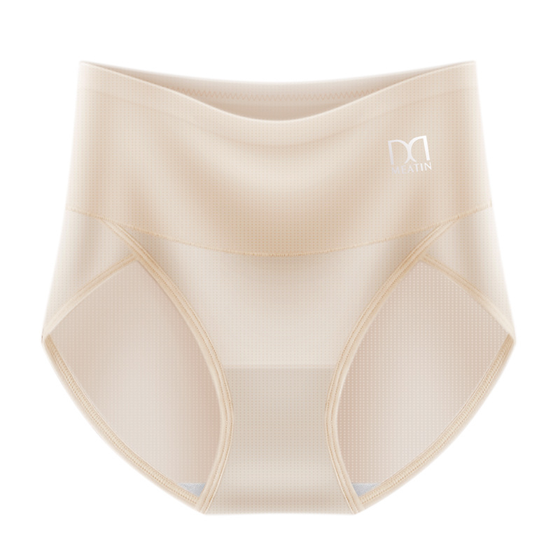 Meiya Ting Ice Silk Cool Feet Big Mouth naiste aluspesu suvine kerge läbilaskev puuvillane jalgevahe kõrge vöökohaga kõhu tooniv aluspesu