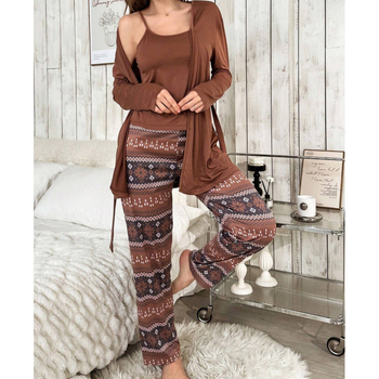 Προσαρμοσμένες πιτζάμες για το σπίτι, εξατομικευμένες, γυναικείες πιτζάμες με τιράντες, νυχτικά, παντελόνι, κοστούμι τριών τεμαχίων, ευρωπαϊκό μέγεθος, έτοιμο για απόθεμα, νέο Tk χονδρικής