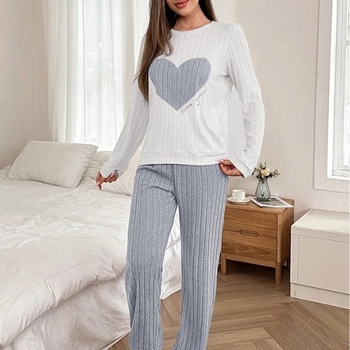 Πολυχρηστικό πλεκτό παντελόνι με φαρδιά μπατζάκια για γυναίκες Άνοιξη και Φθινόπωρο 2024 Νέο σετ δύο τεμαχίων με ψηλή μέση και ντραπέ ριμπ ύφανση για το σπίτι