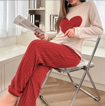 Svestrane pletene hlače širokih nogavica za žene Proljeće i jesen 2024. Novi dvodijelni set visokog struka, drapiranih rebrastih hlača za ležernu kućnu odjeću