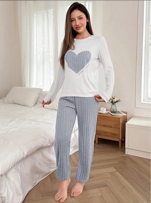 Svestrane pletene hlače širokih nogavica za žene Proljeće i jesen 2024. Novi dvodijelni set visokog struka, drapiranih rebrastih hlača za ležernu kućnu odjeću