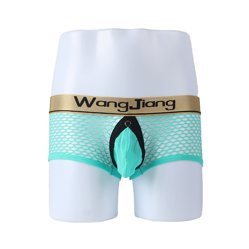 Seksualios vyriškos grynos medvilnės tarpkojo kelnaitės, seksualios medvilnės, didelio tinklelio, užpakalinės dalies, tuščios, atviros tarpkojo, žemo juosmens, plokščio kampo, europietiškos ir amerikietiškos.