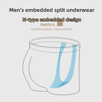 Σέξι εσώρουχο με διαχωρισμό από σφαίρες, ανδρικό μπόξερ σε σχήμα U, αντι-περπατήματος, ανδρικό παντελόνι με τσέπες αέρα στη μέση