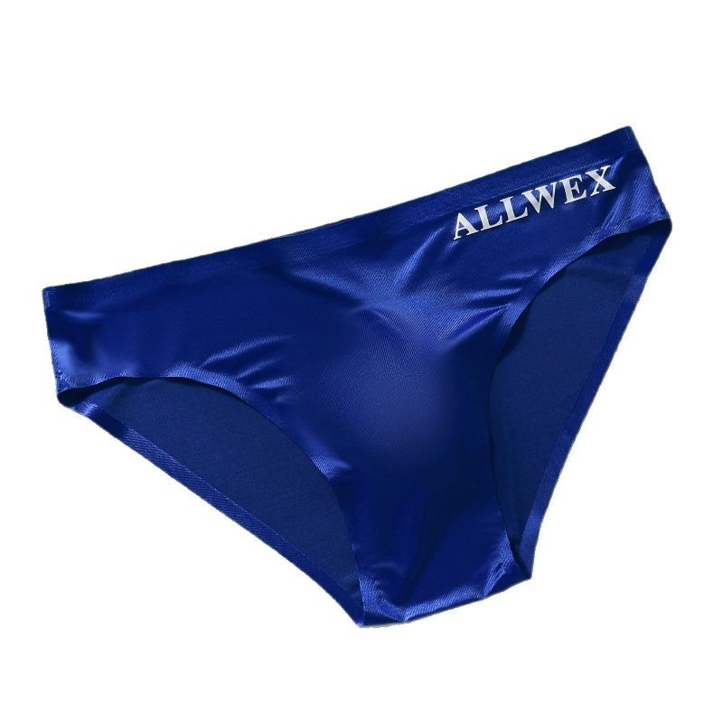 Väliskaubanduse madala vöökohaga kerged aluspüksid, suvised läbipaistvad kirjaga kaetud spordijääsiidist seksikad meeste munaga kaetud hingavad aluspüksid