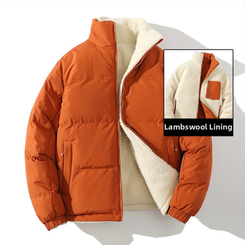 [Διπλής όψης] Νέο Ιαπωνικό παλτό διπλής όψης από μαλλί αρνιού με επένδυση από βαμβάκι για εφήβους, χειμερινό 2024, μοντέρνο παλτό με επένδυση από βαμβάκι