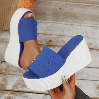 Sandale na platformu za žene, ljeto 2025., novi izvoz, velike veličine, debeli potplat, jednolinijske papuče za plažu