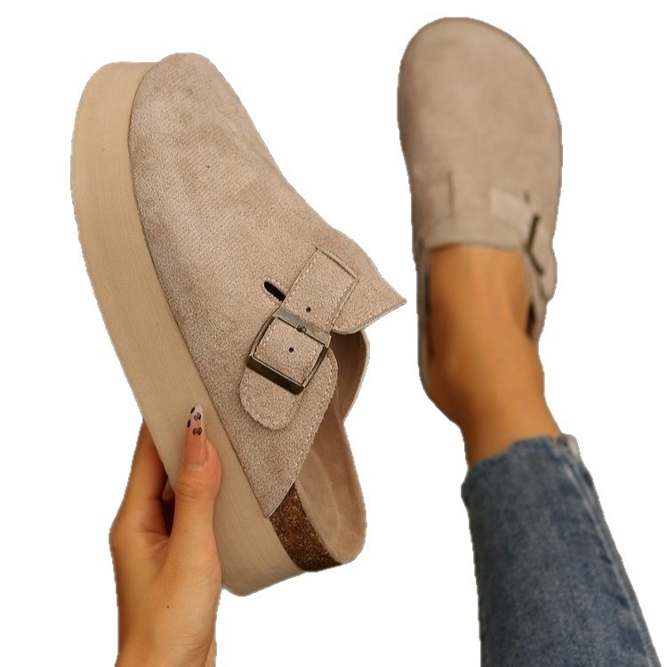 Обувки Birkenstock с дебела подметка, дамски чехли с половин пръст, нови ежедневни чехли за лятото на 2025 г., сандали с повдигаща се вътрешна част