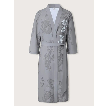 Νέο προϊόν 2025 Amazon Cross-Border Export Harajuku Dragon Totem Print Long Ανδρικό και Γυναικείο Outwear Cape Cardigan