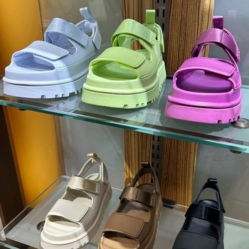 Дишащи и удобни дамски сандали с гумени и пластмасови подметки, ергономичен дизайн, дълготрайно пътуване без умора на краката, плажни обувки с велкро